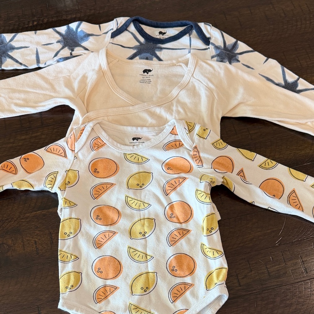 Monica and Andy long sleeved bodysuit bundle- 12-18m
